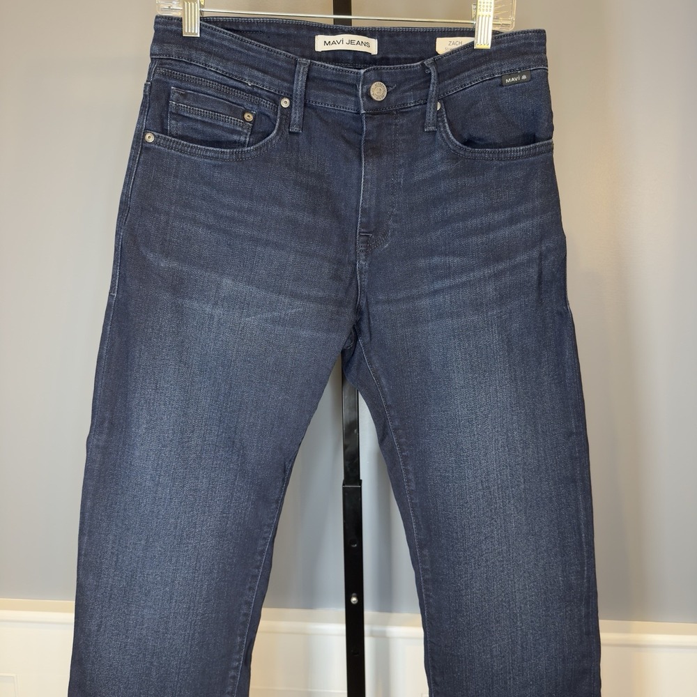 Mavi Jeans Mens 30 X 32 Zach‎ Straight Leg Blue Dark Wash